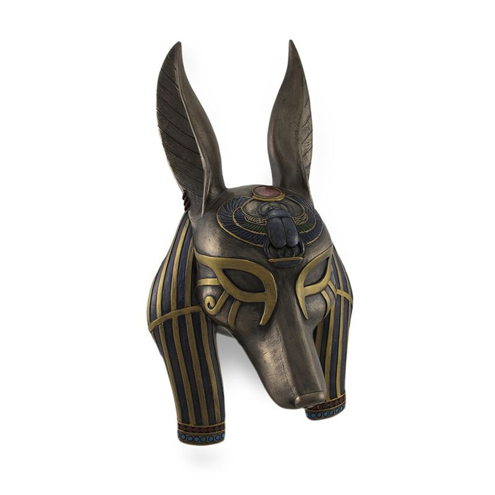 Mask of Anubis the Jackal God Sculptured Wall Hanging